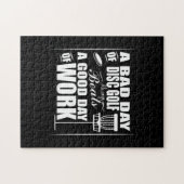 Een goede dag start met een schijfgolf legpuzzel (Horizontaal)