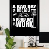 Een goede dag start met een schijfgolf poster (Thuiskantoor)