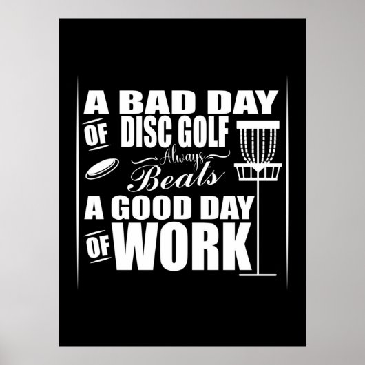 Een goede dag start met een schijfgolf poster (Voorkant)