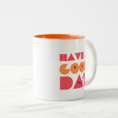 Een goede dag tweekleurige koffiemok (Voorkant rechts)
