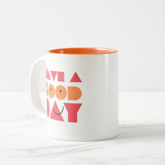 Een goede dag tweekleurige koffiemok (Voorkant links)