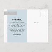 Een goede dag voor de foto van Elope Aankondigingskaart (Achterkant)