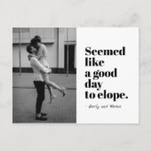 Een goede dag voor de foto van Elope Aankondigingskaart (Voorkant)