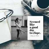 Een goede dag voor de foto van Elope Aankondigingskaart