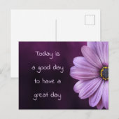 Een goede dag voor een geweldige dag / Floral Briefkaart (Voorkant / Achterkant)