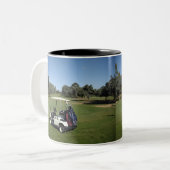 Een goede dag voor Golf, Tweekleurige Koffiemok (Voorkant links)