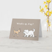 een goede kaart met puppies (Gele Bloem)