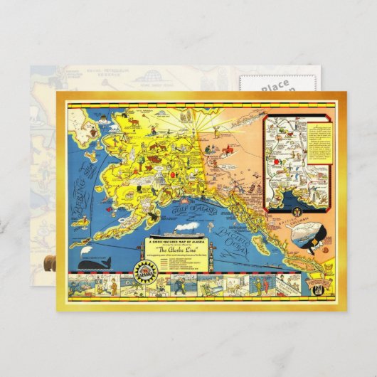 Een goede kaart van Alaska (Voorkant / Achterkant)