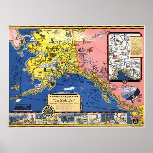 Een goede kaart van Alaska Poster (Voorkant)