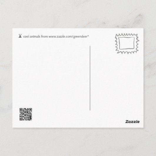 Een goede krokodil (aanpasbare woorden) briefkaart (Achterkant)