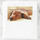 "Een goede lach" Inspirerend quote Rechthoekige Sticker (Tas)