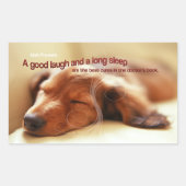 "Een goede lach" Inspirerend quote Rechthoekige Sticker (Voorkant)