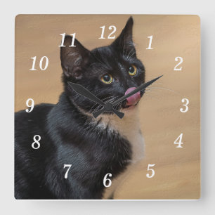 Een goede Lick Painterly Vierkante Klok