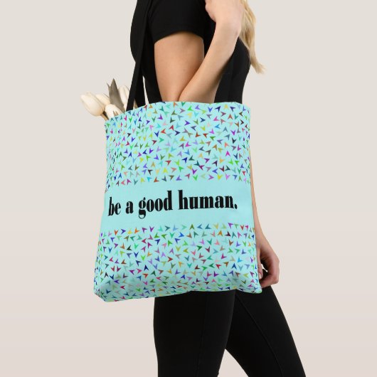 Een goede menselijke achtergrond - Aqua driehoeksa Tote Bag (Dichtbij)