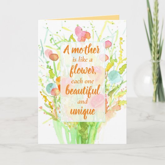 Een goede Moederdag die positieve woorden aanmoedi Kaart (Voorkant)