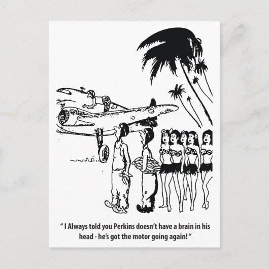 Een goede monteur, grappig, vintage briefkaart (Voorkant)