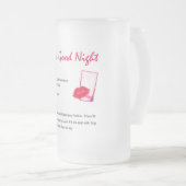 Een goede nacht matglas bierpul (Voorkant rechts)