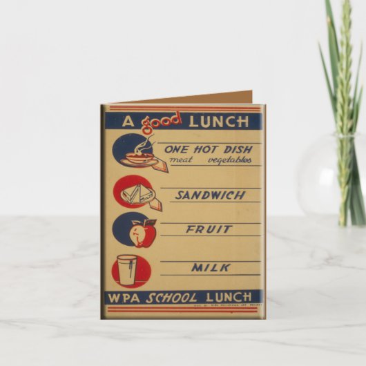 Een goede schoollunch kaart (Voorkant)