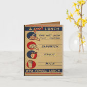 Een goede schoollunch kaart (Gele Bloem)