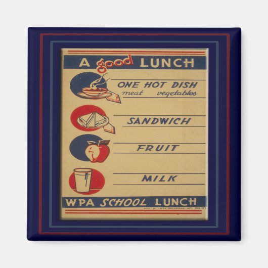 Een goede schoollunch magneet (Voorkant)