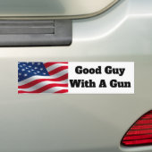 Een goede vent met een Pistool Bumpersticker (Op auto)