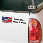 Een goede vent met een Pistool Bumpersticker (Op Truck)