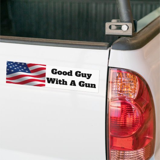 Een goede vent met een Pistool Bumpersticker (Op Truck)