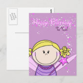 een goede verjaardag - engeltje briefkaart (Voorkant / Achterkant)