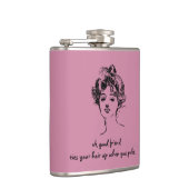 Een goede vriend Funny Heupfles (Rechts)