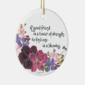 Een goede vriend is een zegen keramisch ornament (Rechts)