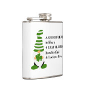 Een goede vriend & vier blad klaver heupfles (Rechts)