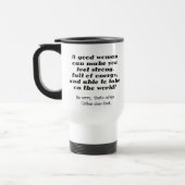 Een Goede Vrouw Grappige Koffie Reisbeker (Links)