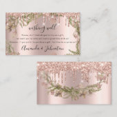 Een goede wens voor Rozen voor weddenschappen Visitekaartje (Voorkant / Achterkant)