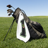 Een goeie ouwe hole in een Lucky Golfer  Golfhanddoek (Groen)