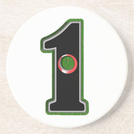 Een goeie ouwe hole in een Lucky Golfer Zandsteen Onderzetter