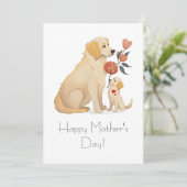 Een Golden Gift of Love on Moederdag Bedankkaart (Staand voorkant)