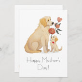 Een Golden Gift of Love on Moederdag Bedankkaart (Voorkant / Achterkant)