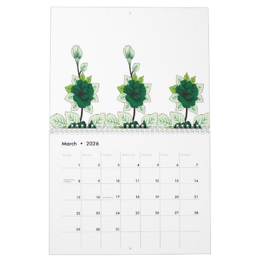 Een golden retriever puppy zit op een grasveld, w kalender (Mar 2026)