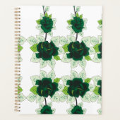 Een golden retriever puppy zit op een grasveld, w planner (Voorkant)