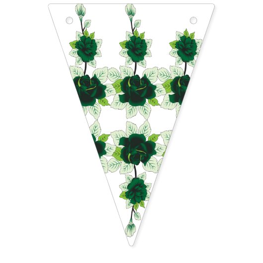 Een golden retriever puppy zit op een grasveld, w vlaggetjes (Derde vlag)