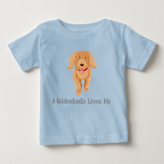 Een Goldendoodle houdt van me baby shirt (Voorkant)