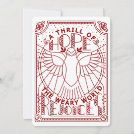 Een golf van hoop, de vermoeide wereld verheugt zi feestdagenkaart