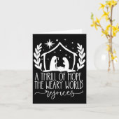 Een golf van hoop Kerststallen Christelijke Vrolij Kaart (Gele Bloem)