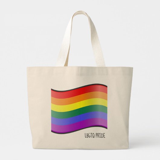 Een golf van trots grote tote bag (Achterkant)