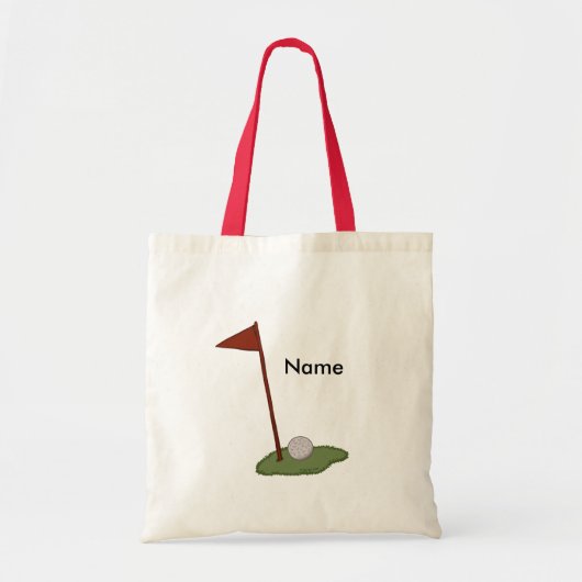 Een Golf Vlag Vader Golfing canvas tas (Voorkant)