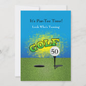 Een Golfer 🏌️  00th Birthday Party Invitation Kaart (Voorkant)