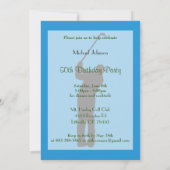 Een Golfer 🏌️  00th Birthday Party Invitation Kaart (Achterkant)