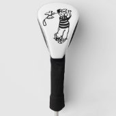 Een Golfer in b-w Golfheadcover (Voorkant)