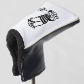 Een Golfer in b-w Golfheadcover (3/4 voorkant)