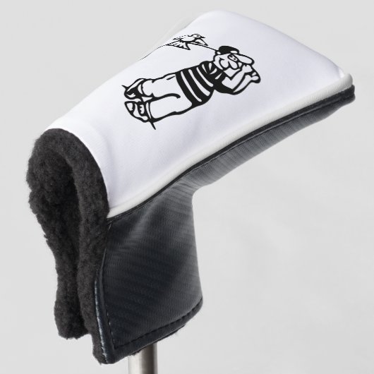 Een Golfer in b-w Golfheadcover (3/4 voorkant)